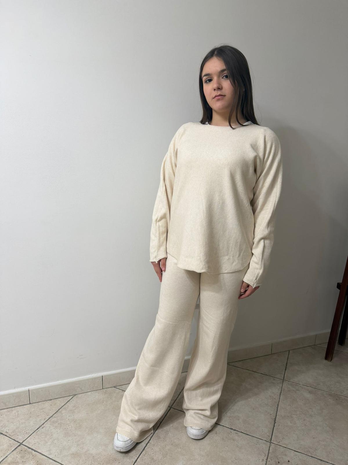 Coordinato In Lana Beige