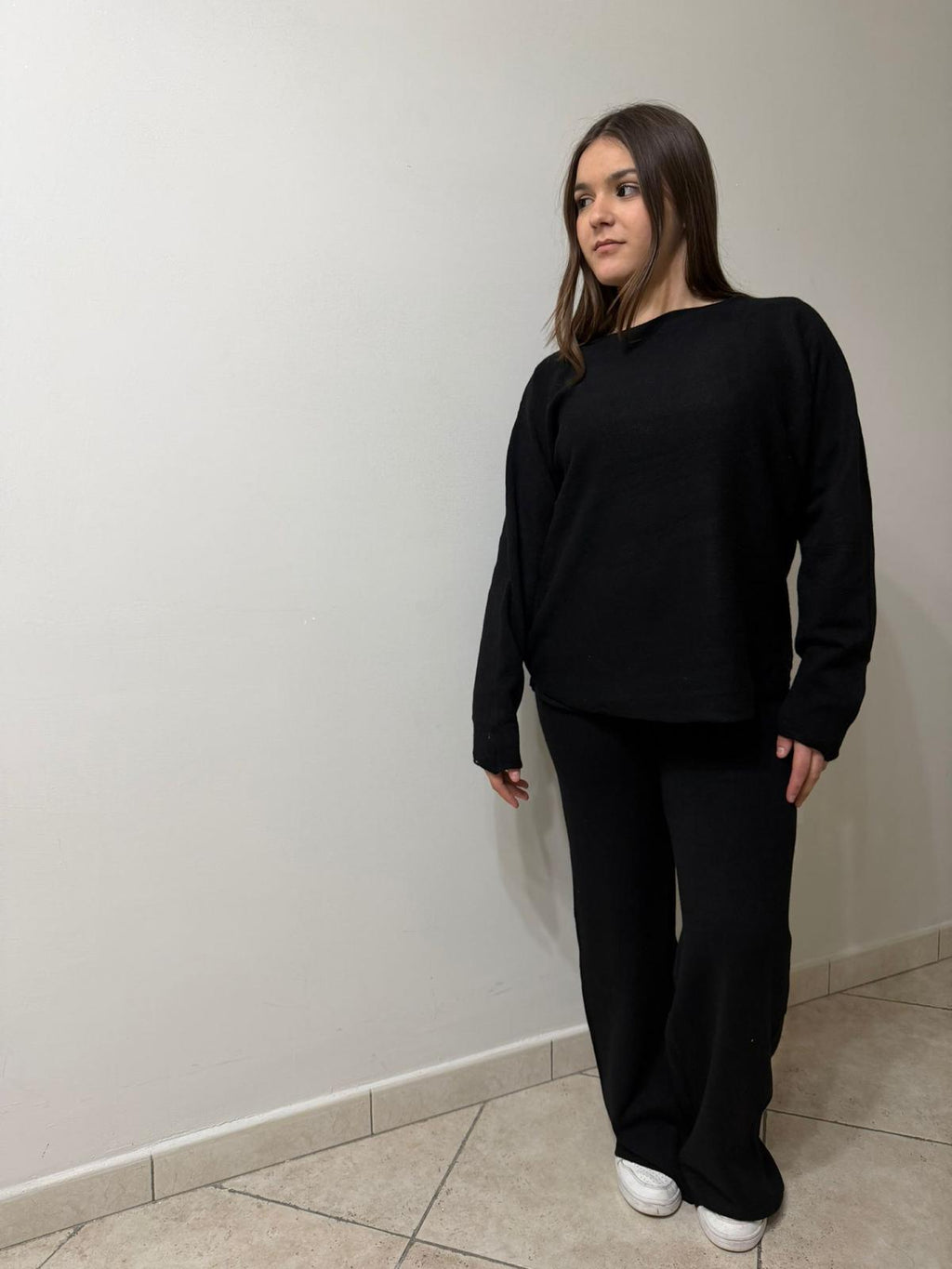 Coordinato In Lana Black