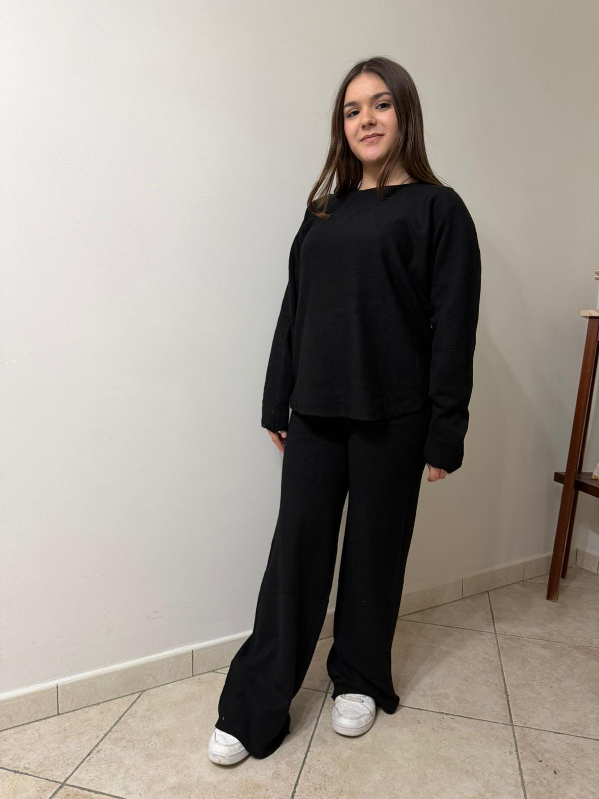 Coordinato In Lana Black