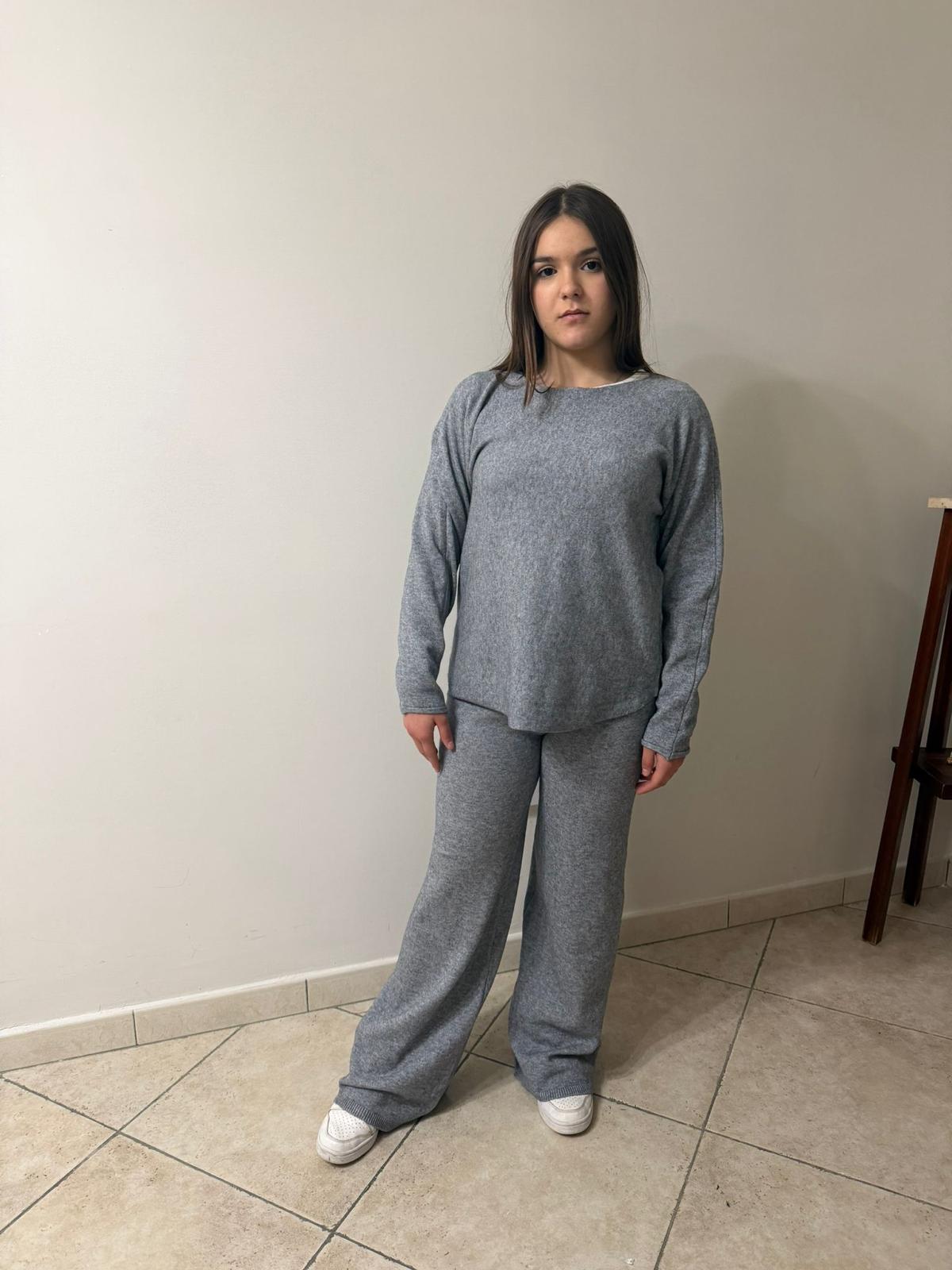 Coordinato In Lana Grey